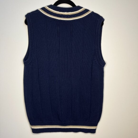Eagle Golf Dark Blue Sleeveless Pullover Sweater Vest Sz Medium - Picture 2 of 6